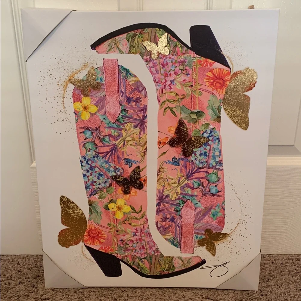 FASHION INSPIRED Boots Picture Wall Art